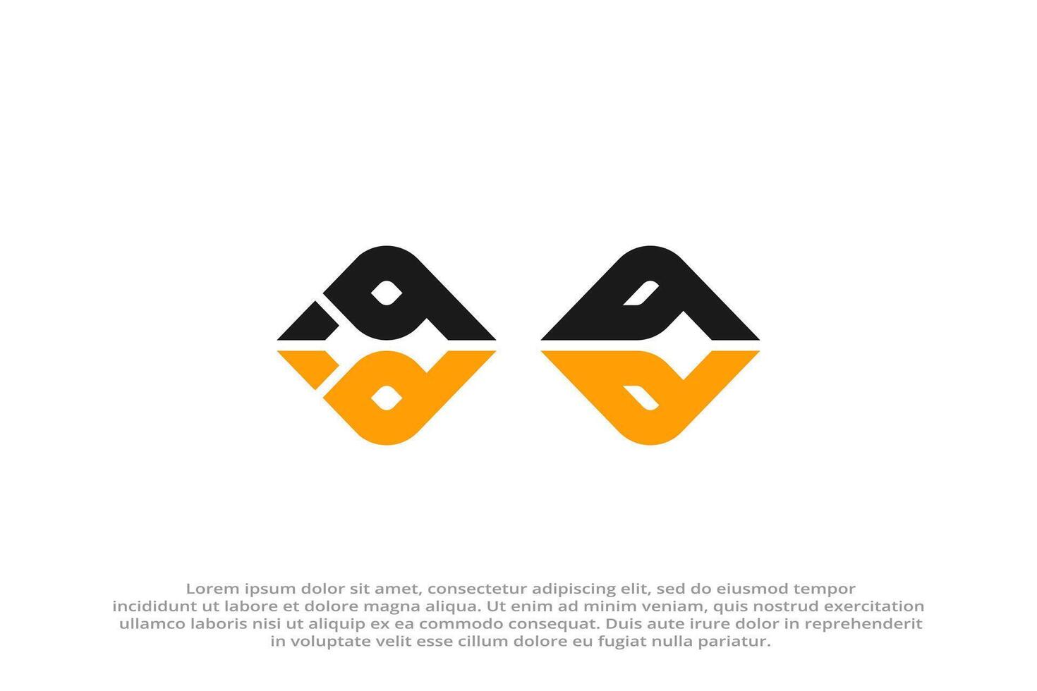letter pp or pb abstract modern business logo vector