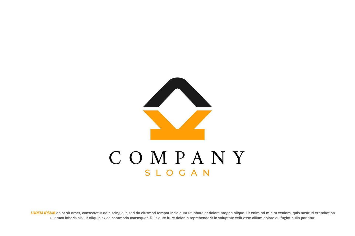 letter ak or vk abstract business modern minimalist logo vector