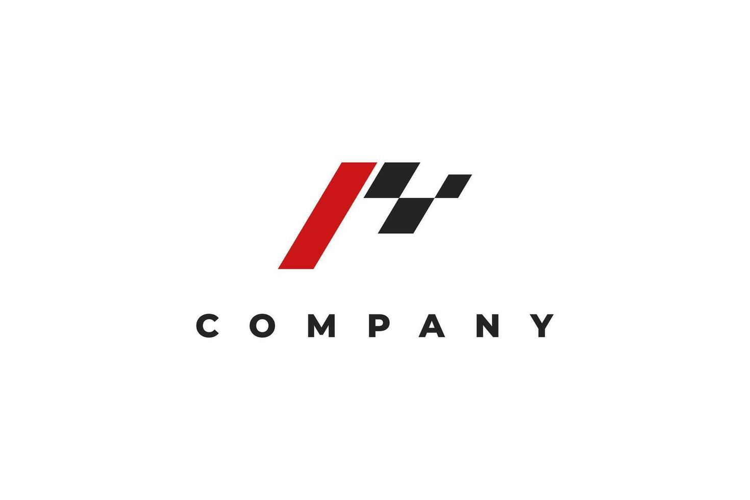 letter i and race modern logo vector