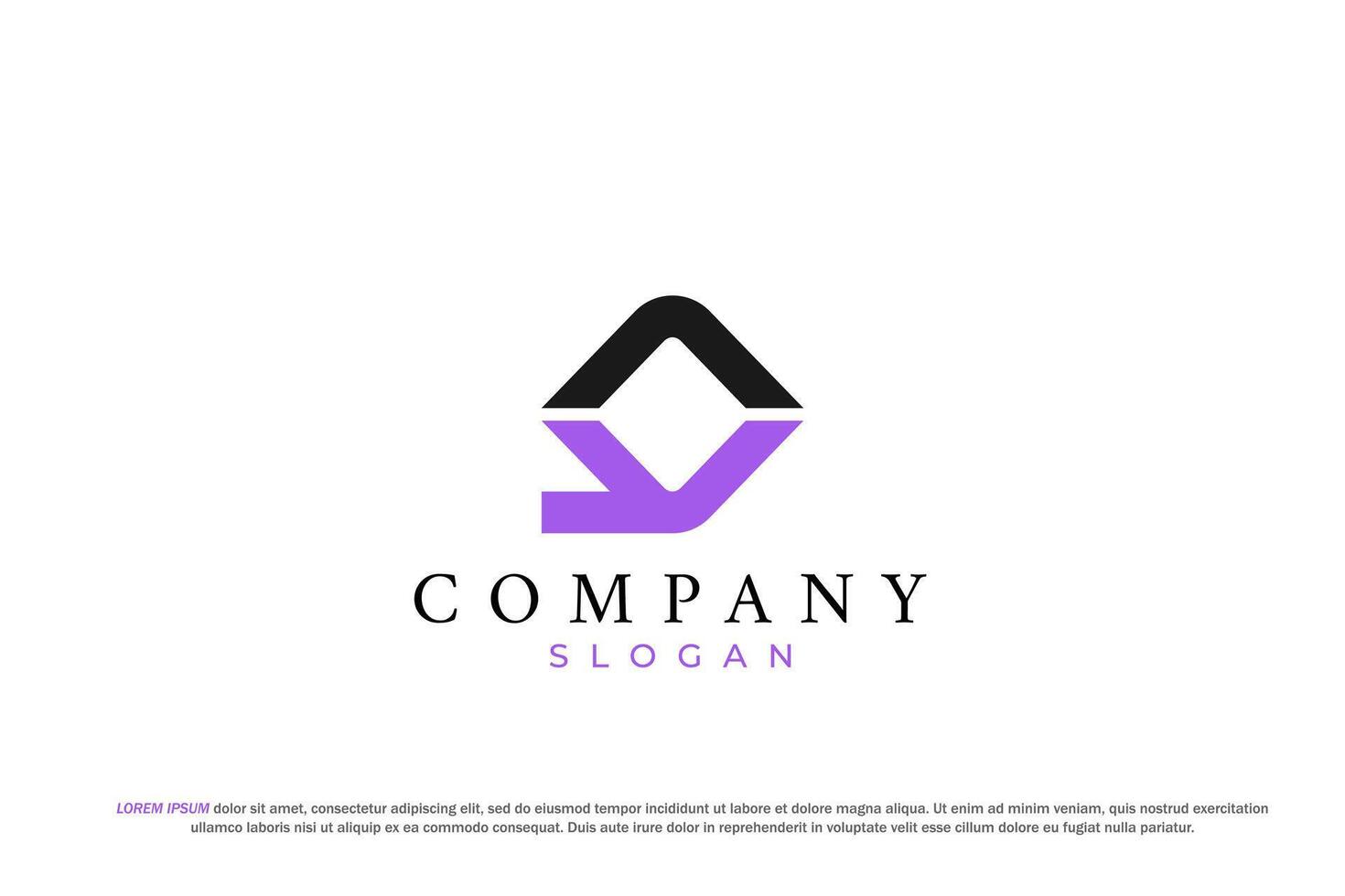 letter ay or vy abstract business modern minimalist logo vector