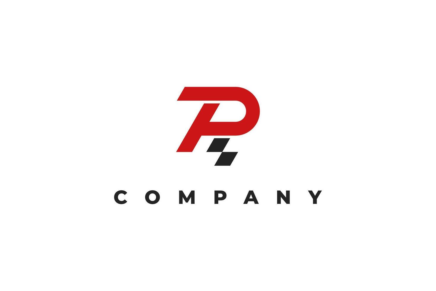 letter r race modern logo vector