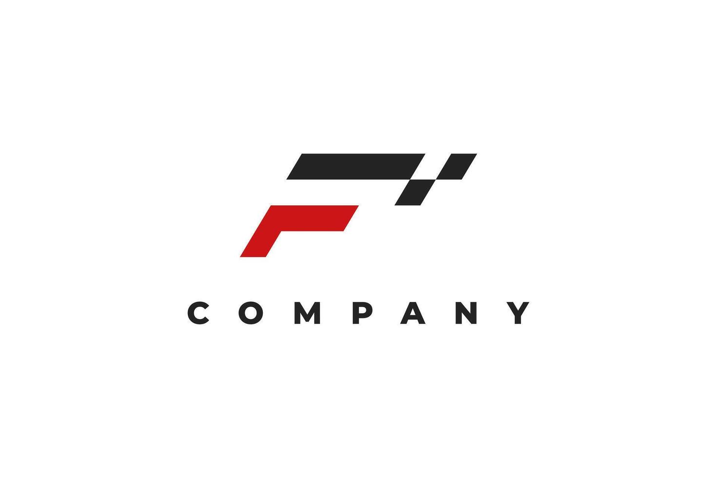 letter f race modern logo vector