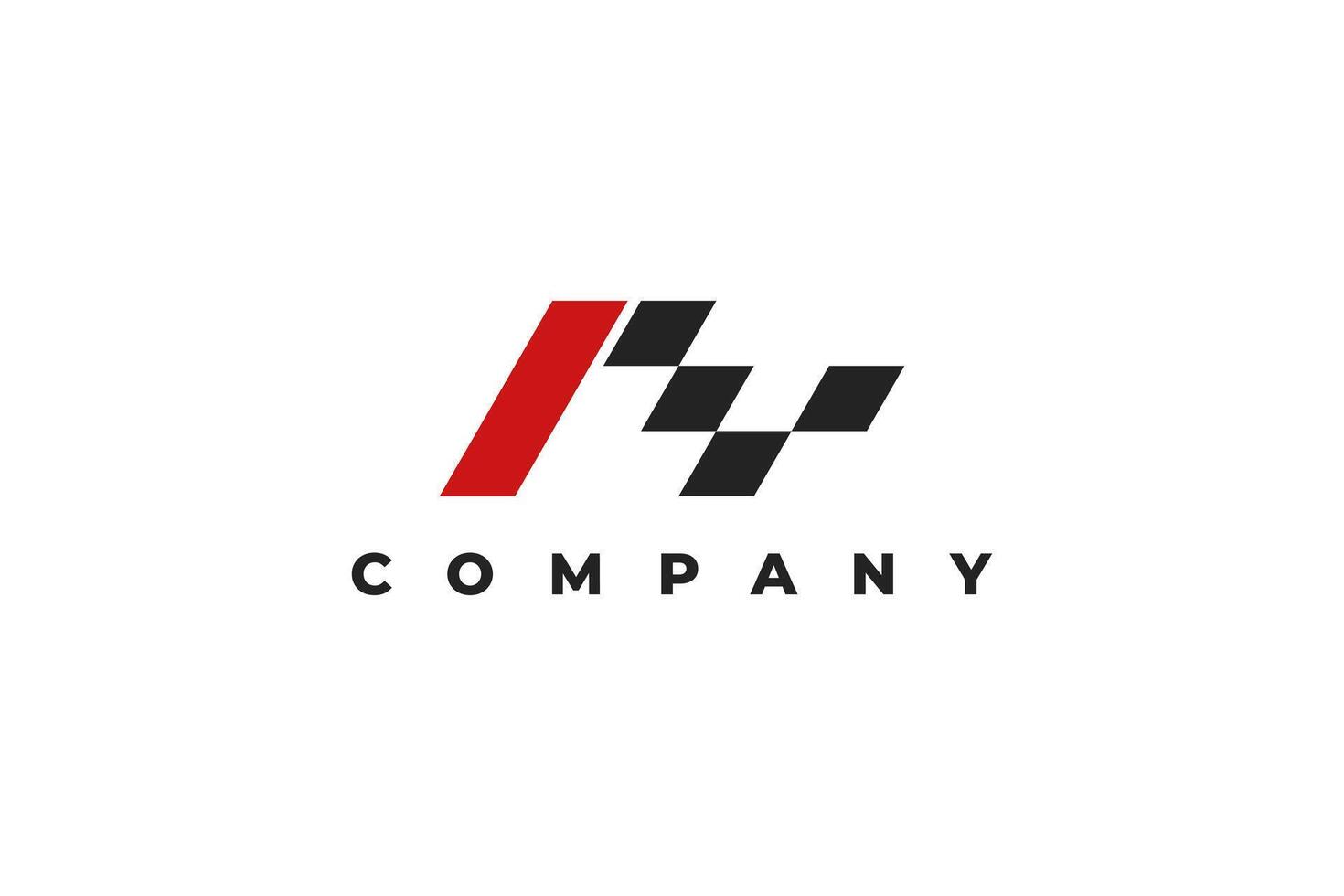 letter n and race modern logo vector
