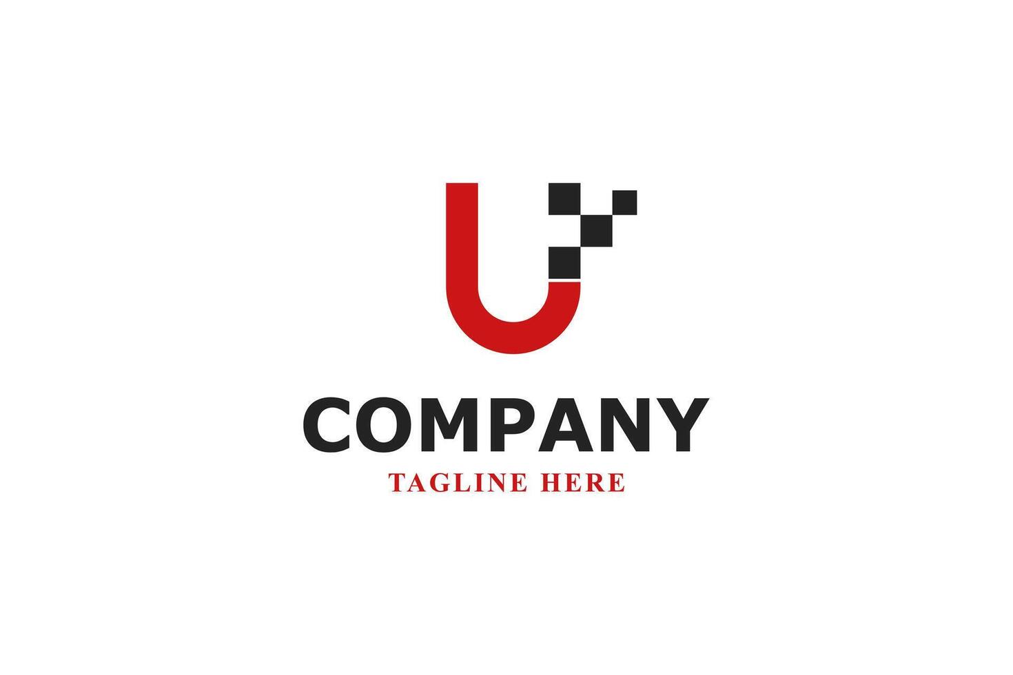 letter u and race modern logo vector