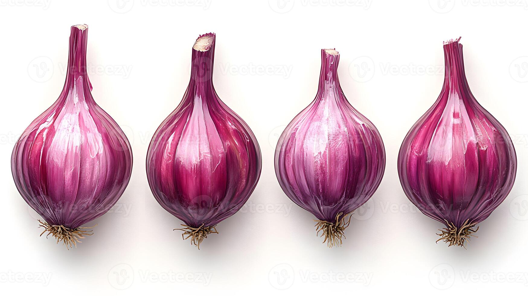 Fresh Red Onions in Symmetrical Arrangement photo
