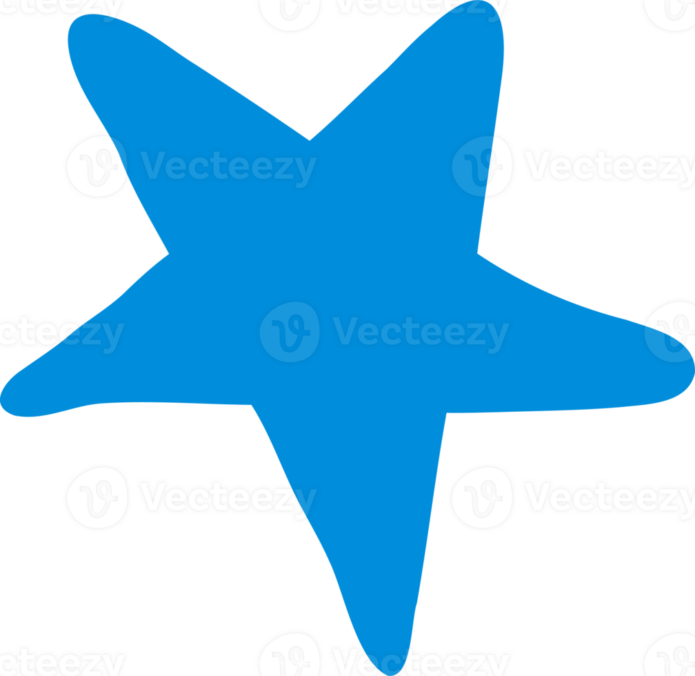Simple Quirky Star Icon Playful Hand Draw png