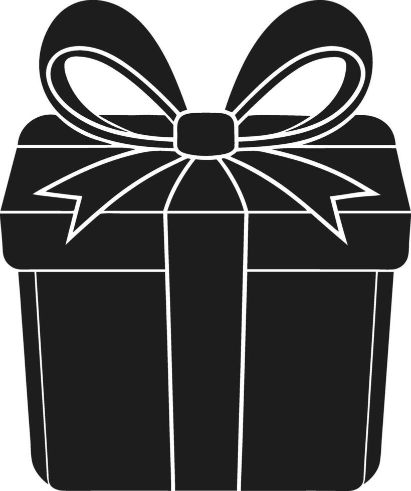 Elegant Gift Box with Ribbon Bow - Stylish Illustration for Mother's Day and Special Occasions vector