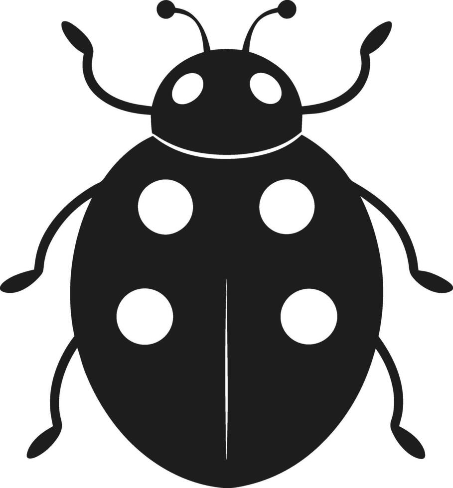A Ladybug Silhouette - A Minimalist Insect Illustration for Spring and Nature Designs vector