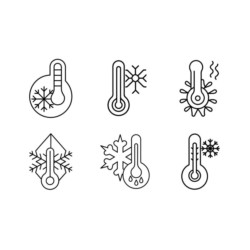 Cold temperature icon graphic design file for winter and freezing-themed projects vector