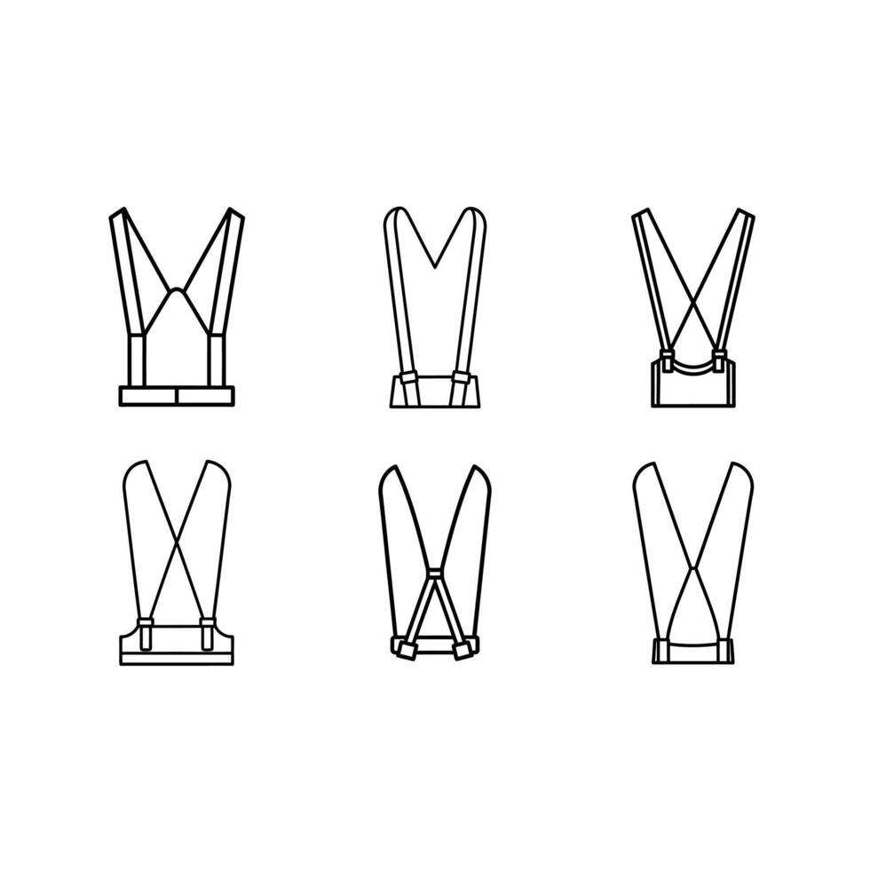 Suspenders Icon Minimalist Fashion Clipart for Design Projects vector