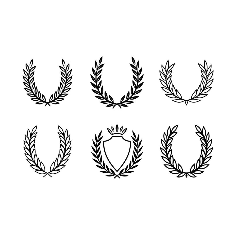 An elegant regal laurel crest perfect for luxury and premium designs vector