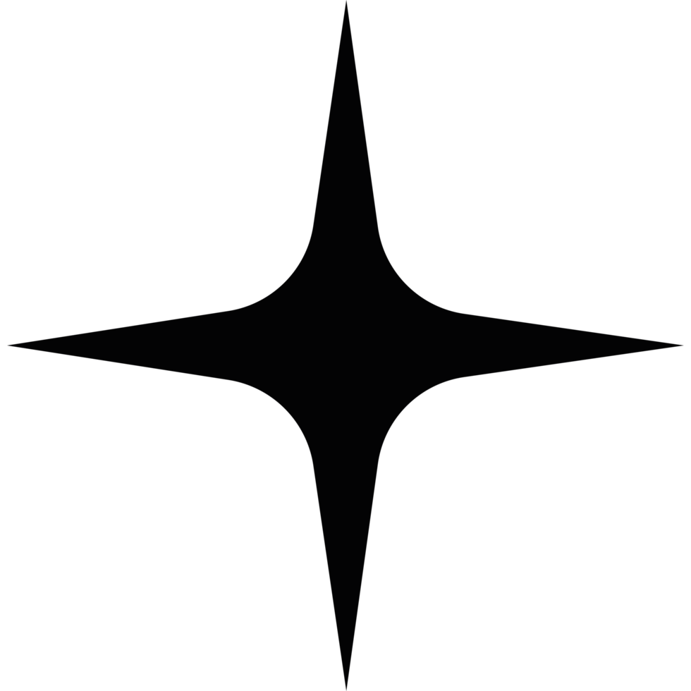 four pointed silhouette star png