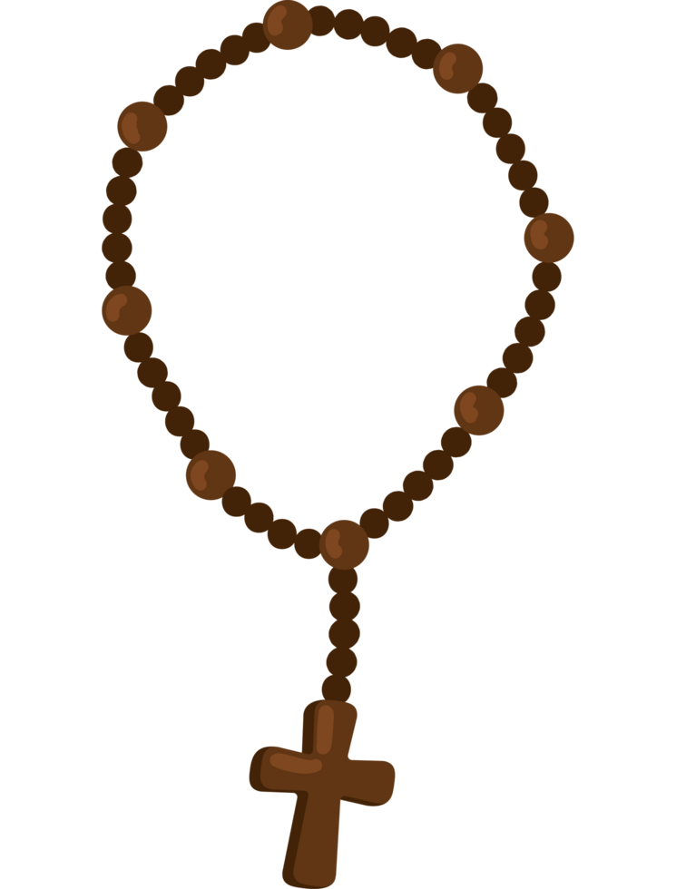 rosary with cross symbol of catholic religion png