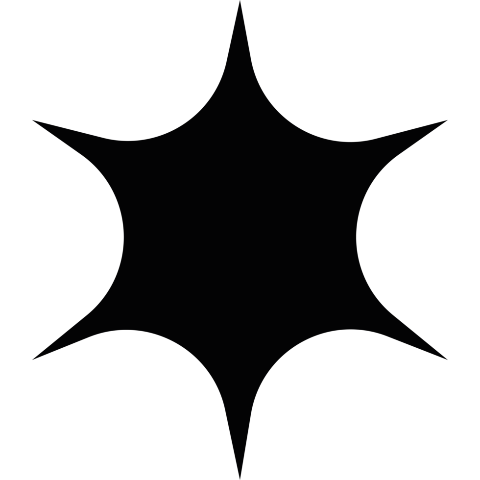 radiating star shape png