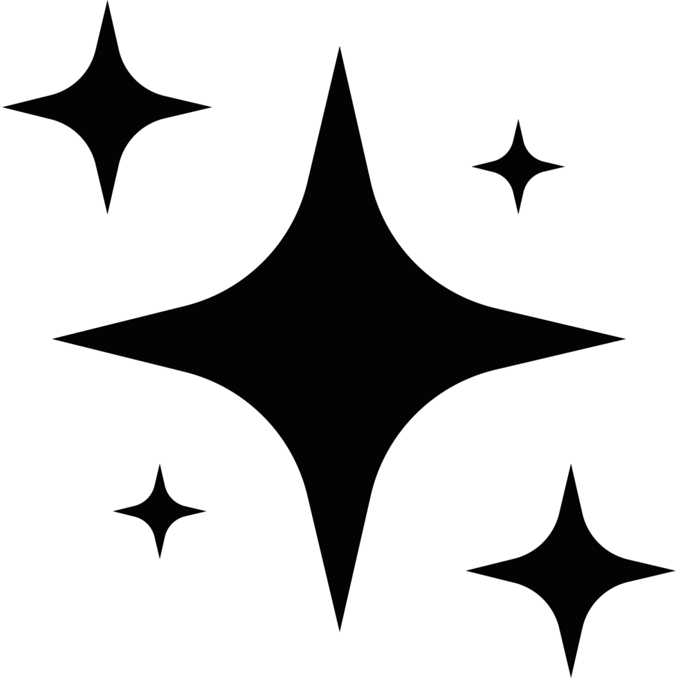 black twinkling stars png