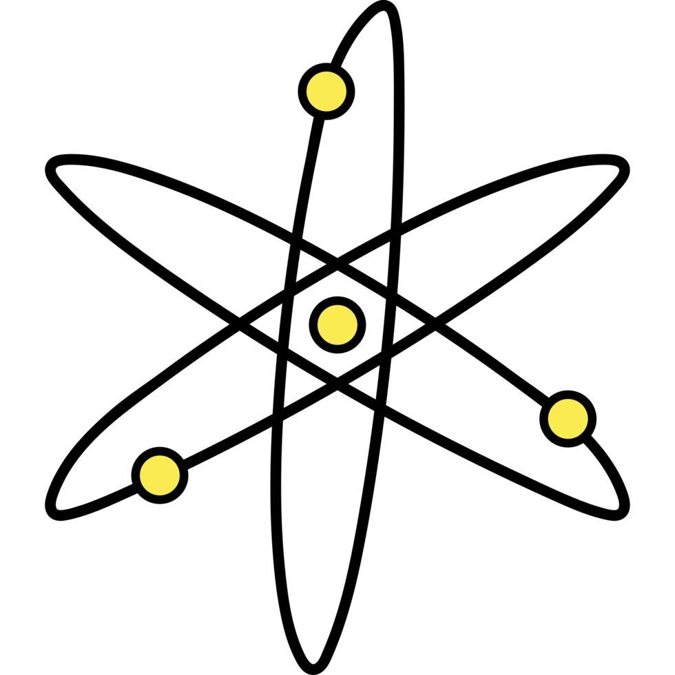 atom science education doodle png