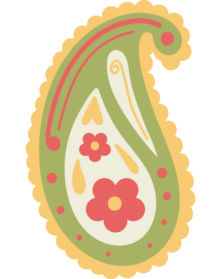 indian floral paisley png