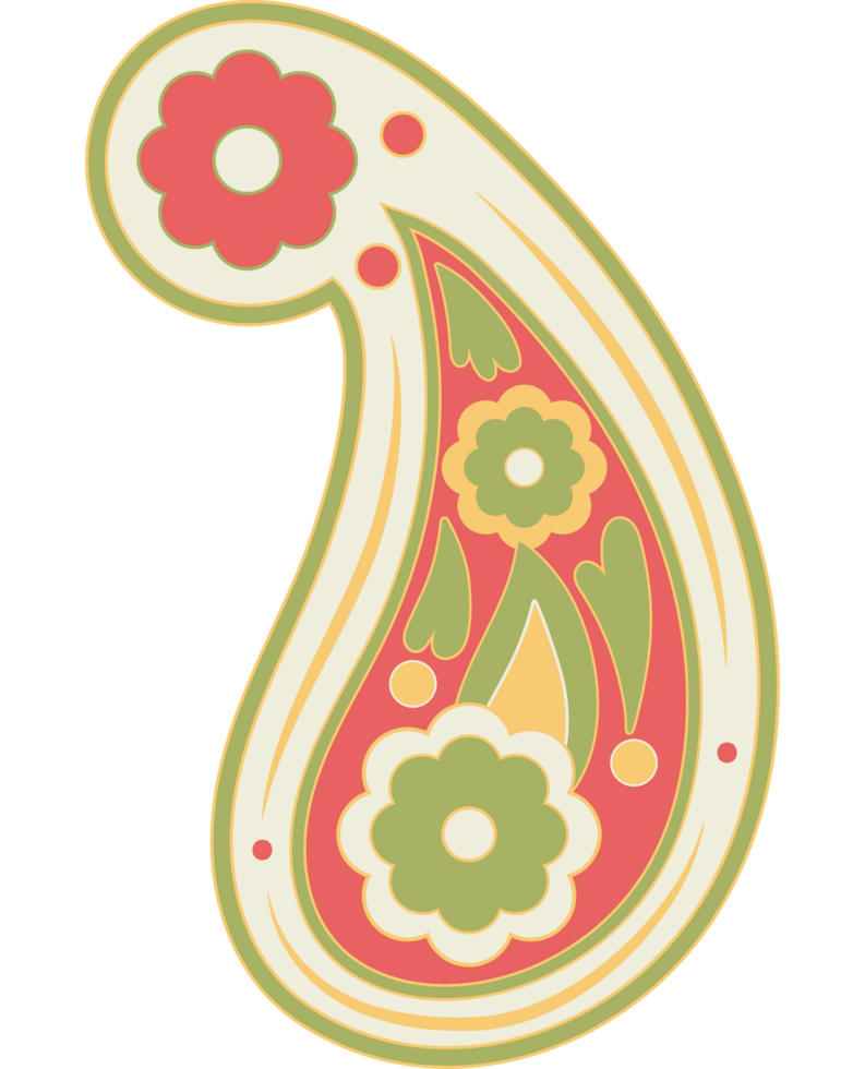 floral paisley design png