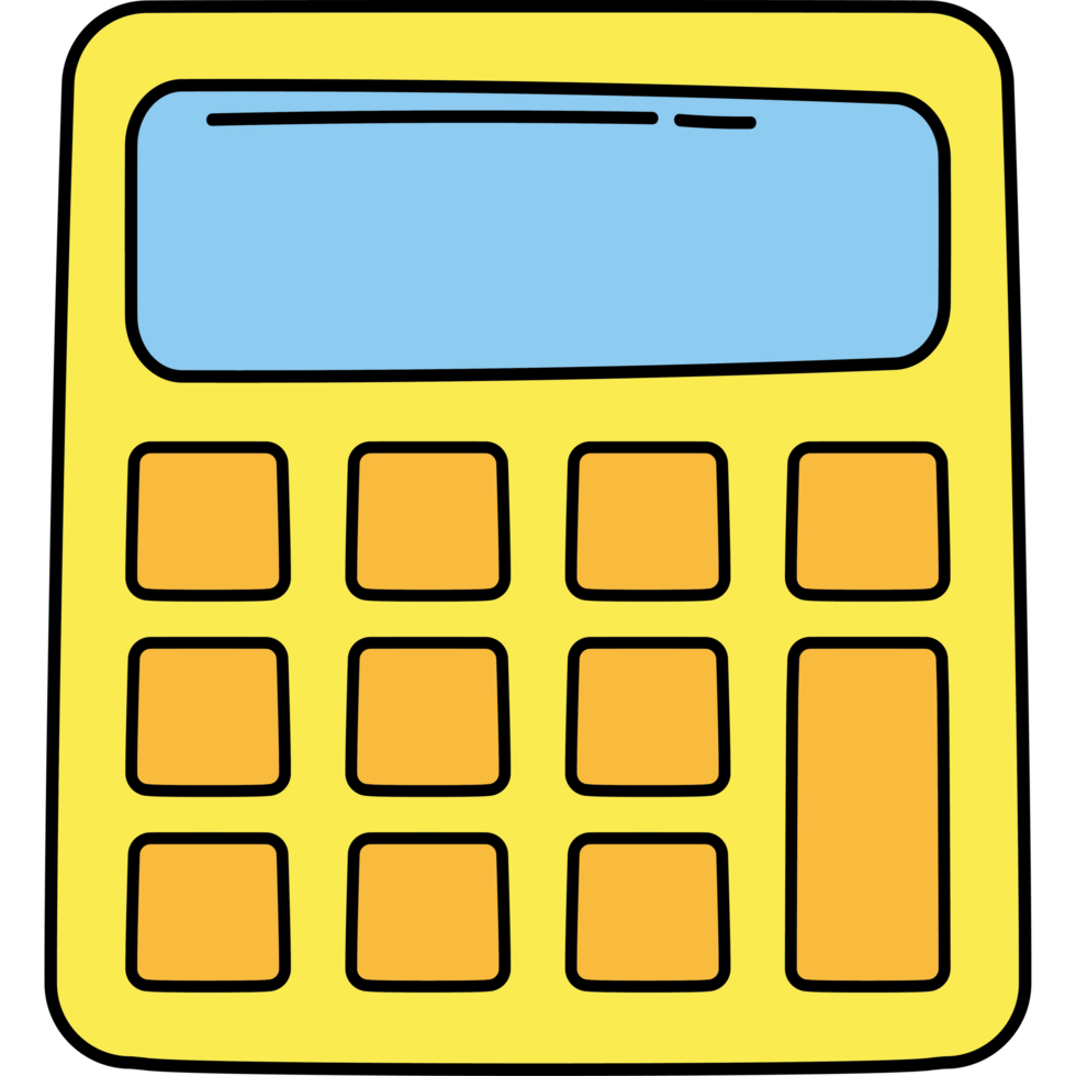 calculator education doodle png
