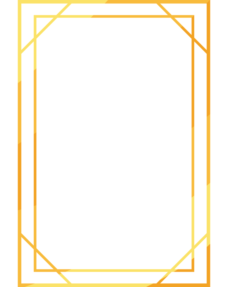 golden frame linear border png
