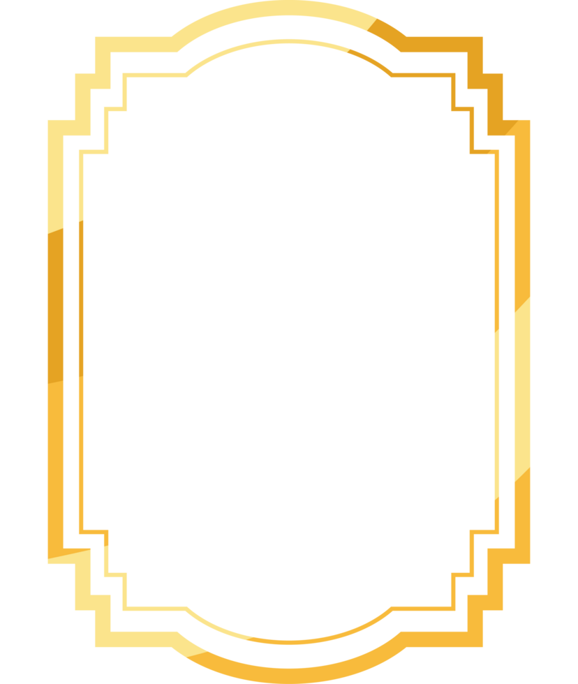 golden frame vintage style png