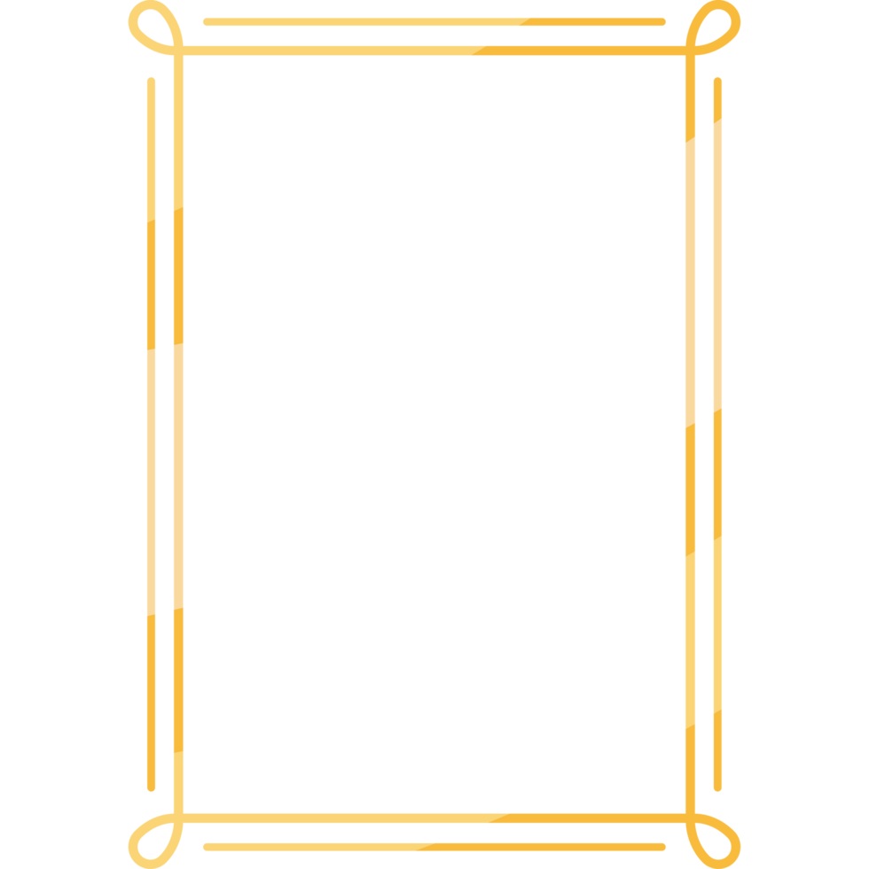 golden frame lineal png
