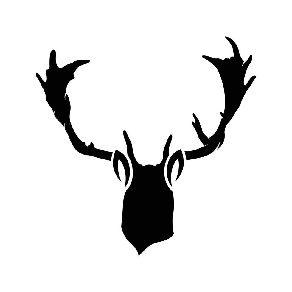 Elegant Silhouette of a Deer Walking Away. silhouette of a deer, deer head silhouette, deer silhouette icon vector