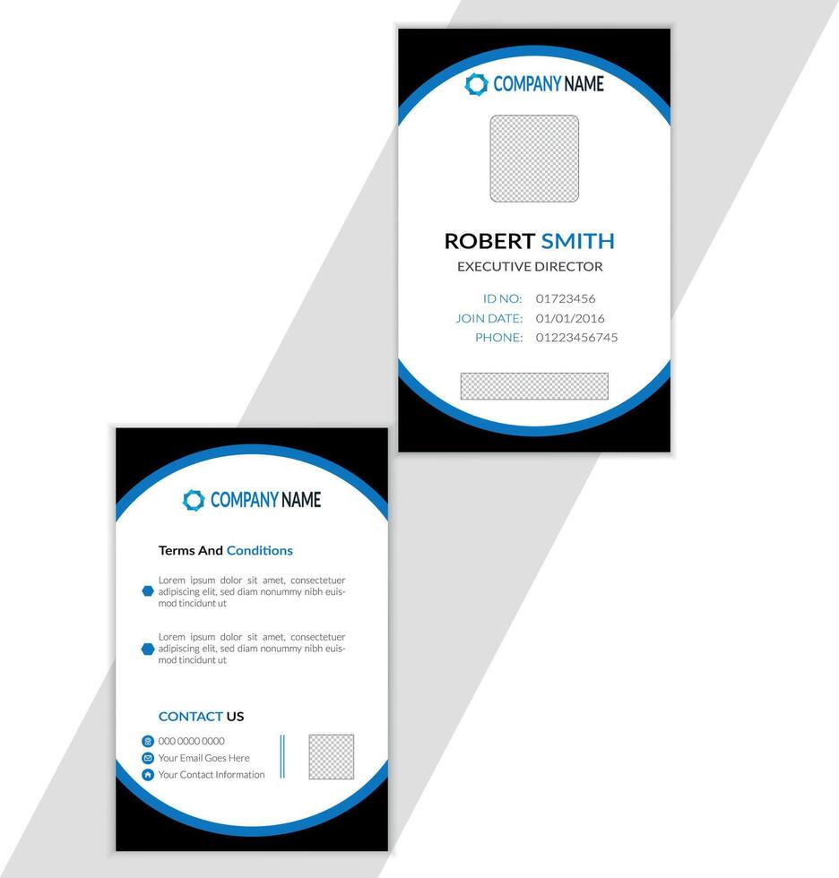 ID Card Design Template vector