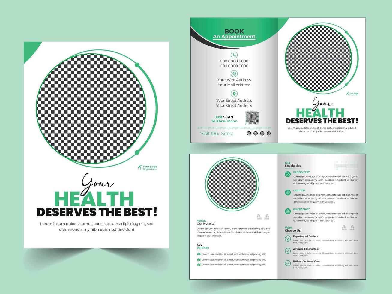 Medical Brochure Design Template vector