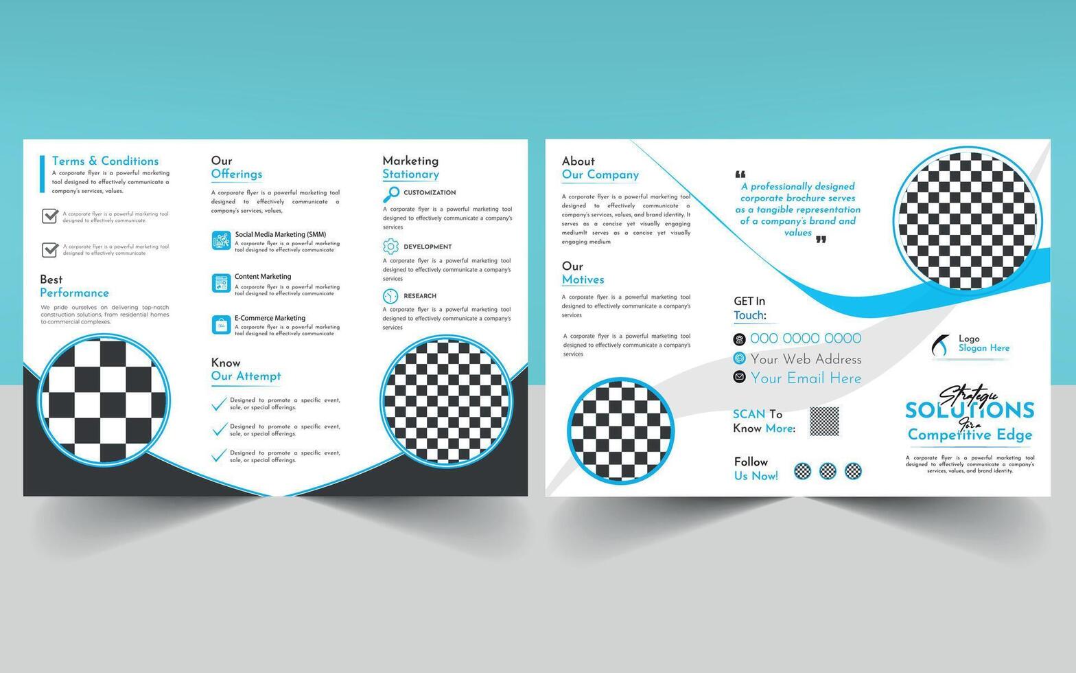 Corporate TriFold Brochure Design vector