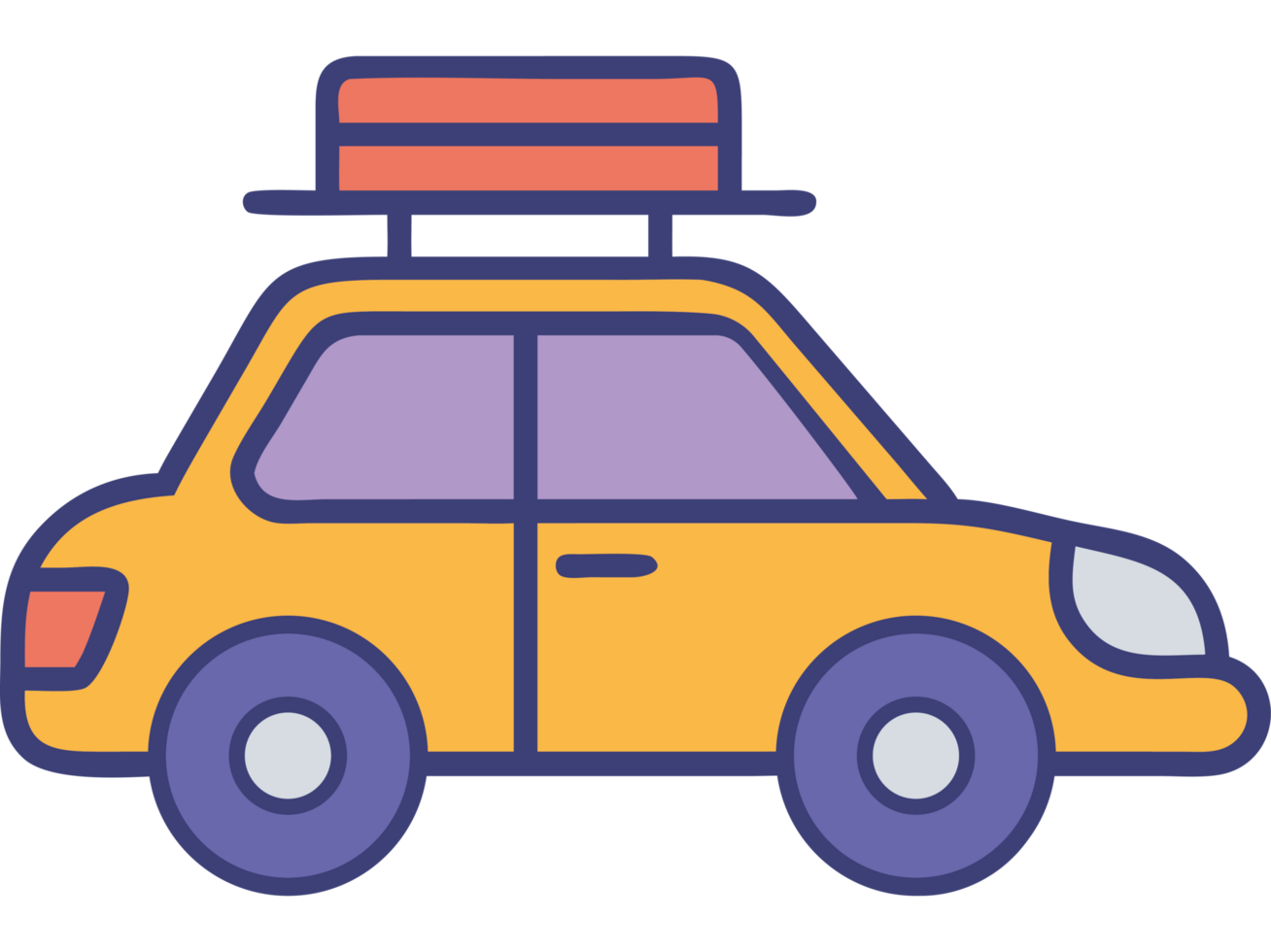 Car with Roof Cargo Icon png