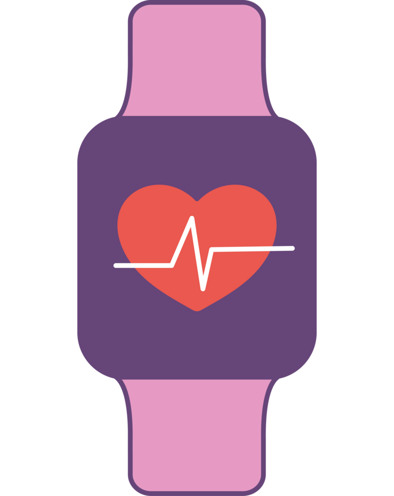 Heart rate monitor illustration png