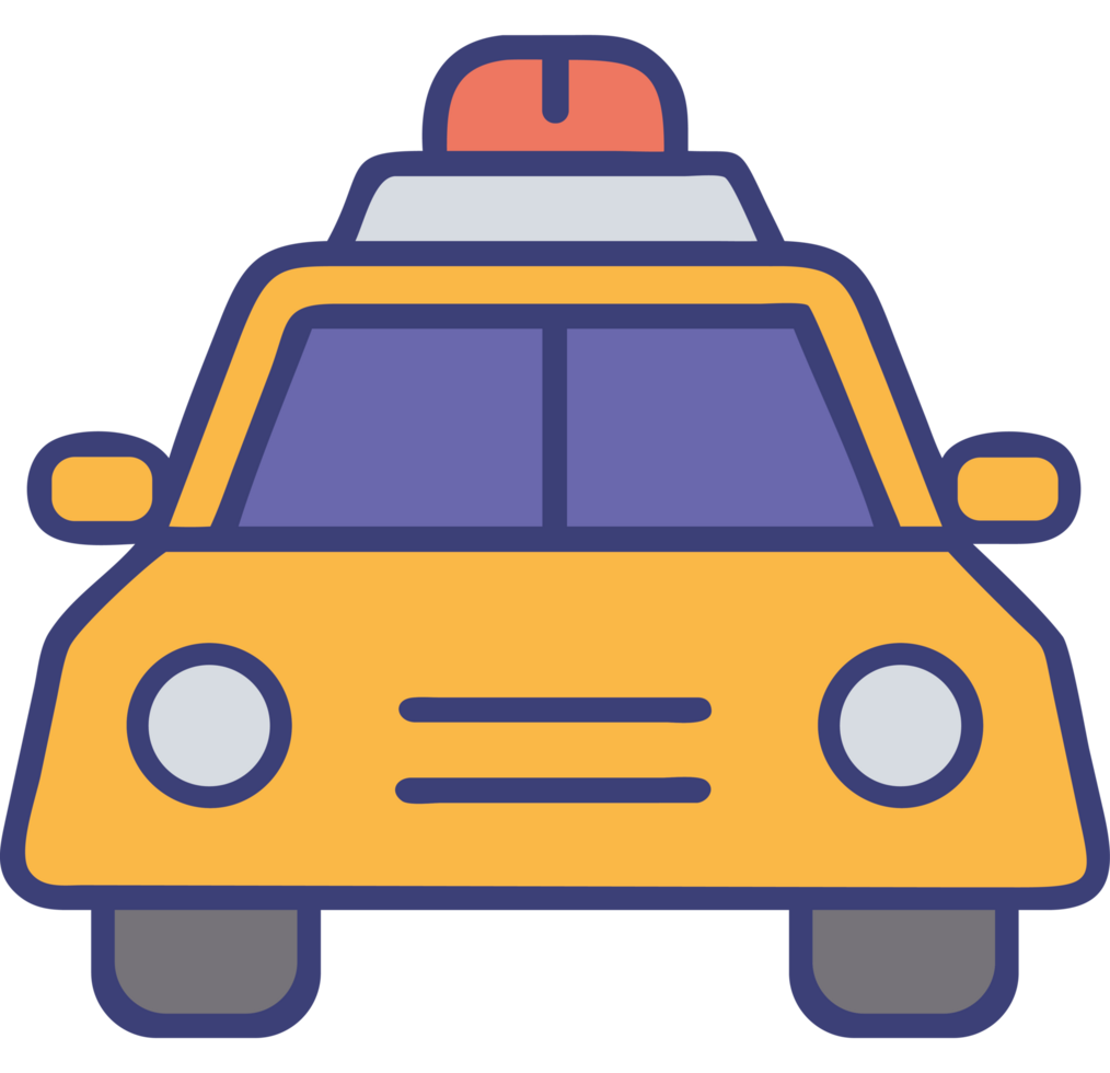 Police Car Front View Icon png