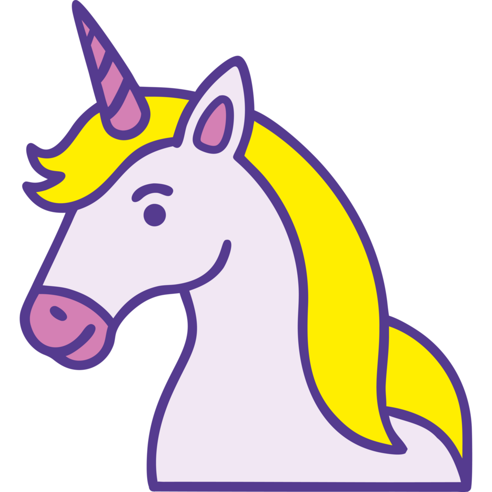 fantasy unicorn with golden mane png