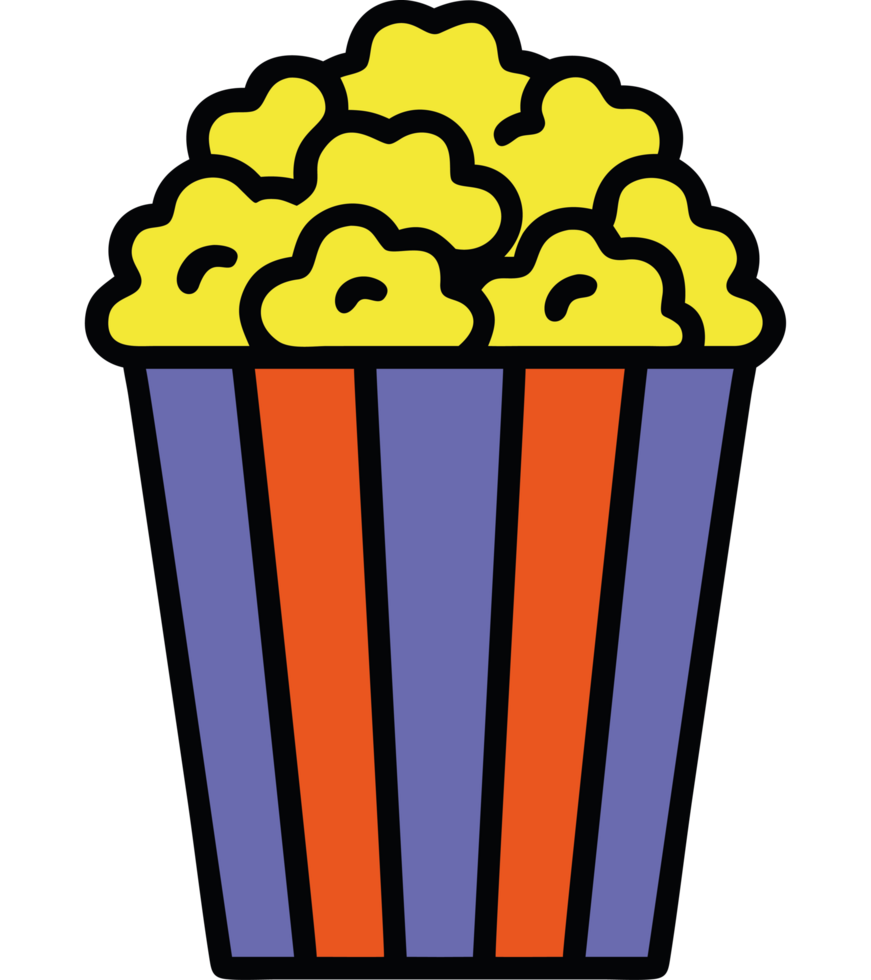 Carnival popcorn box icon png