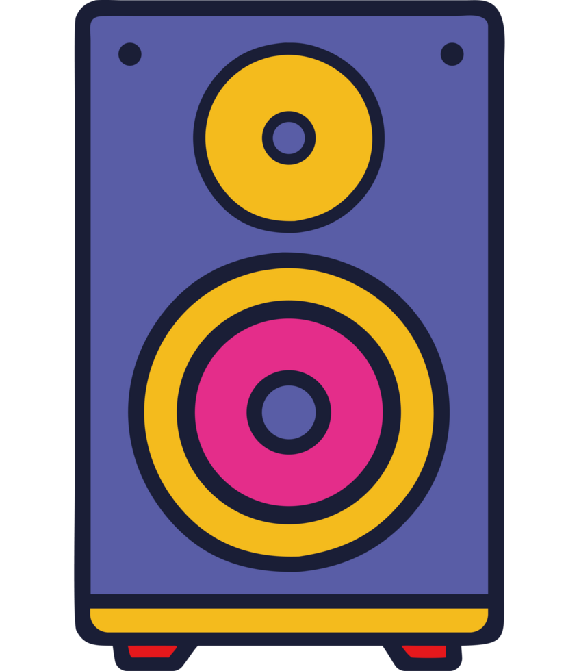 Retro object speaker icon png