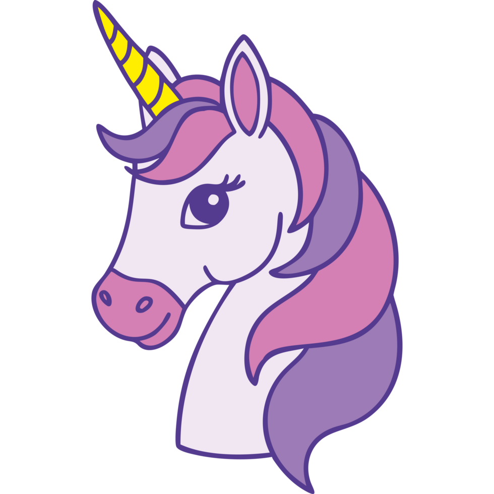 Majestic fantasy unicorn with pink mane png