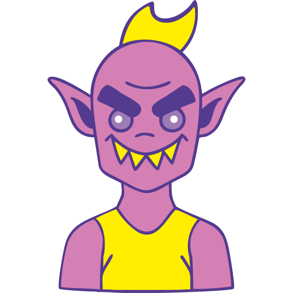 fantasy goblin with mischievous grin png