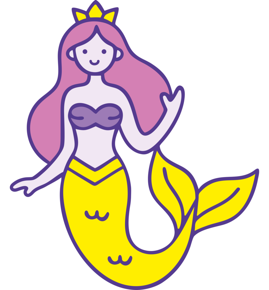 Elegant mermaid fantasy character png