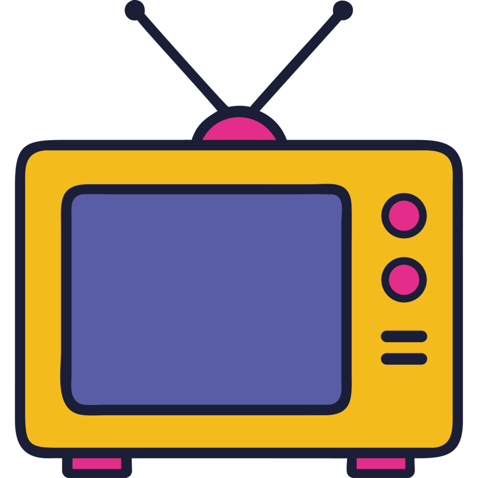 Retro object television icon png