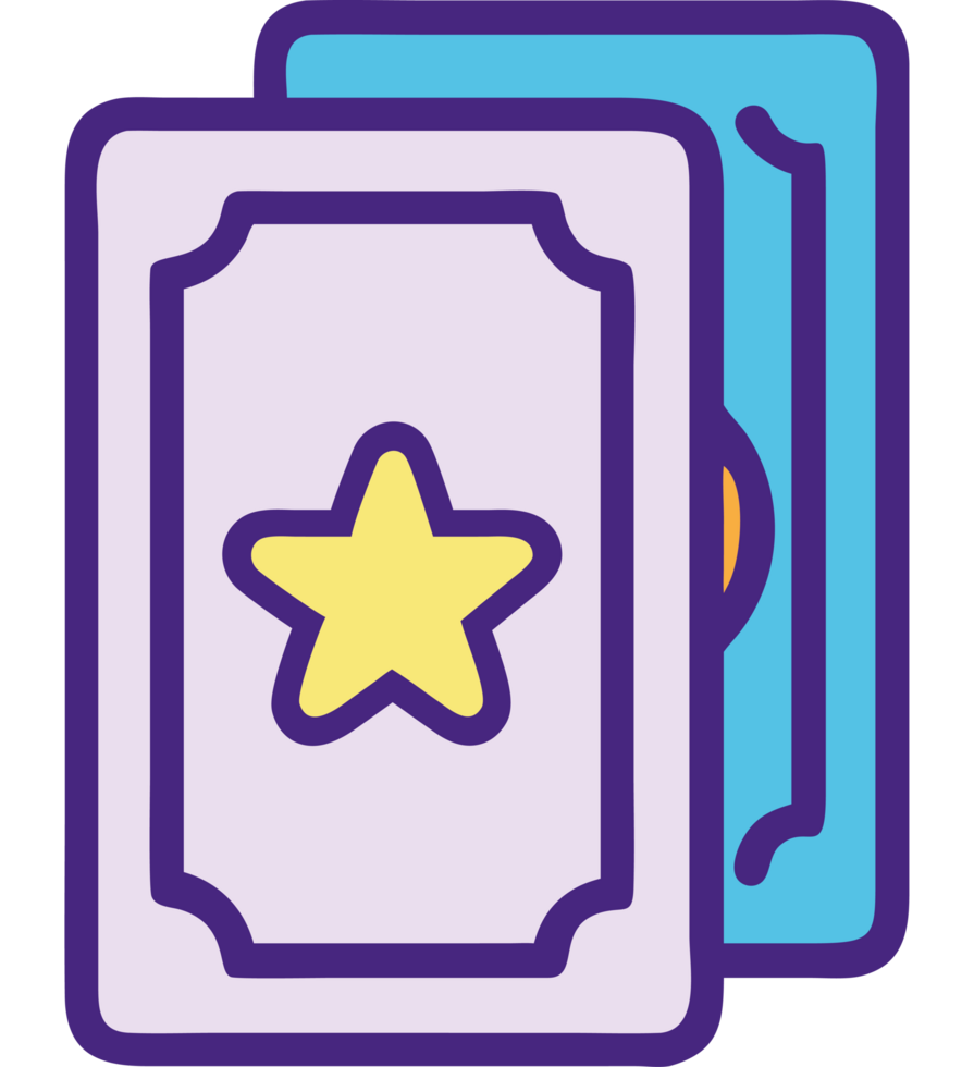 Magic tarot cards icon png