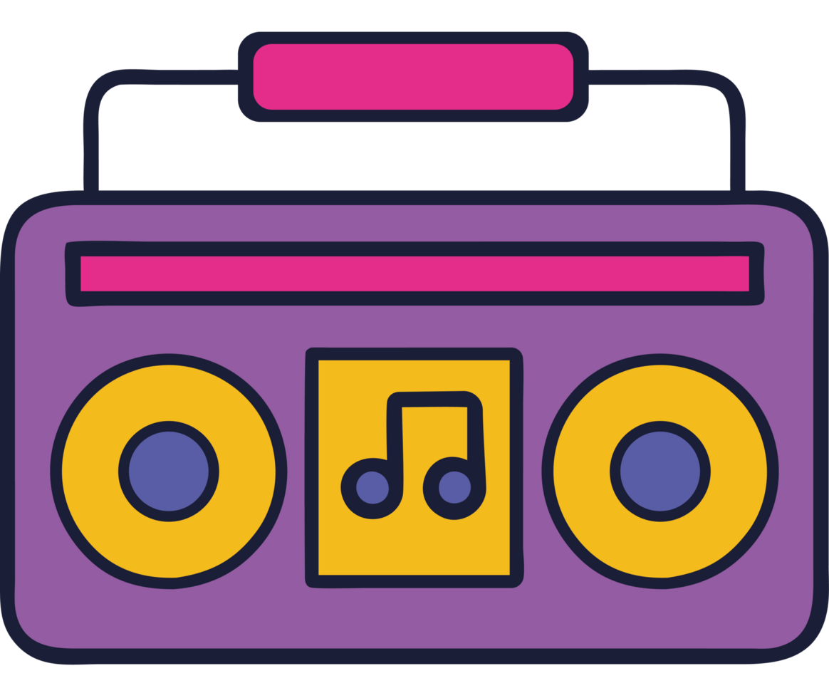 Retro object portable radio icon png