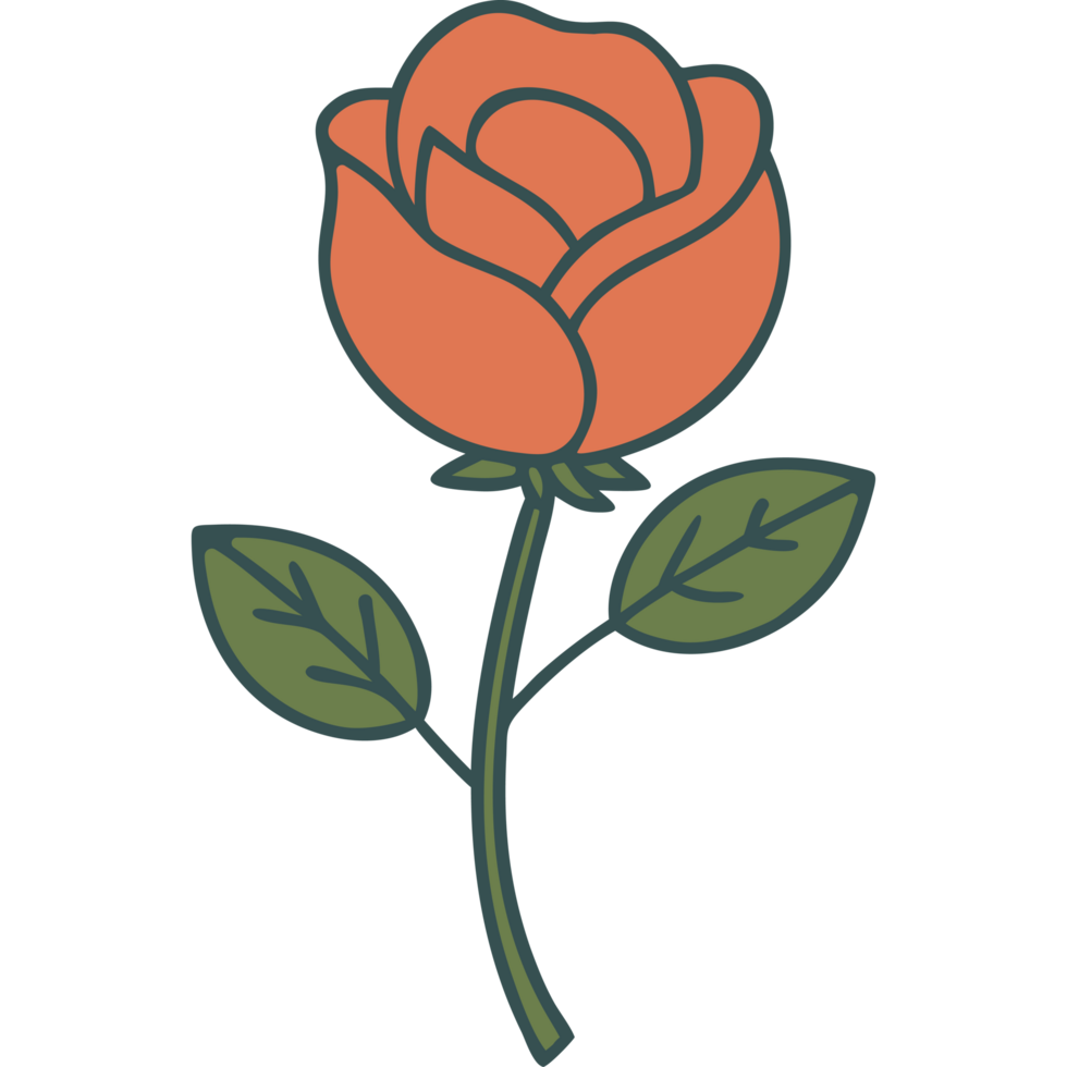 garden Orange rose flower icon png