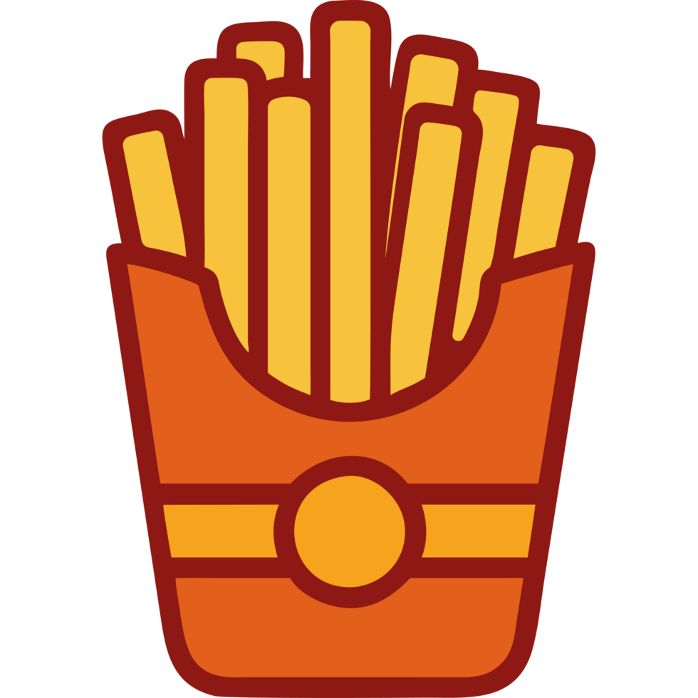 Crispy fast food french fries png