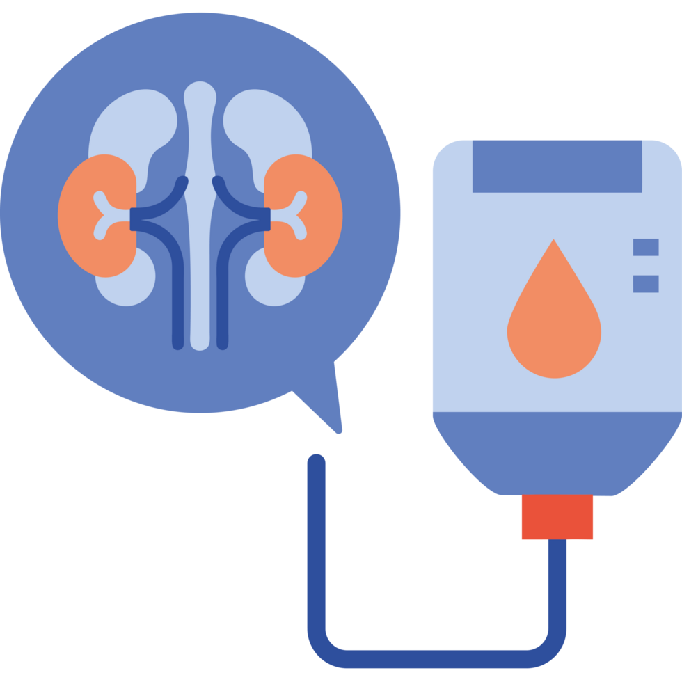 Kidney disease dialysis process icon png
