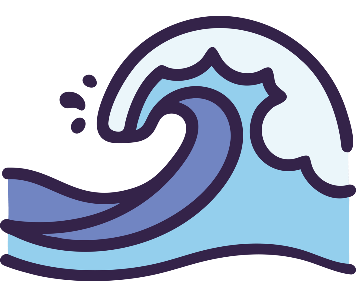 Crashing ocean wave icon png