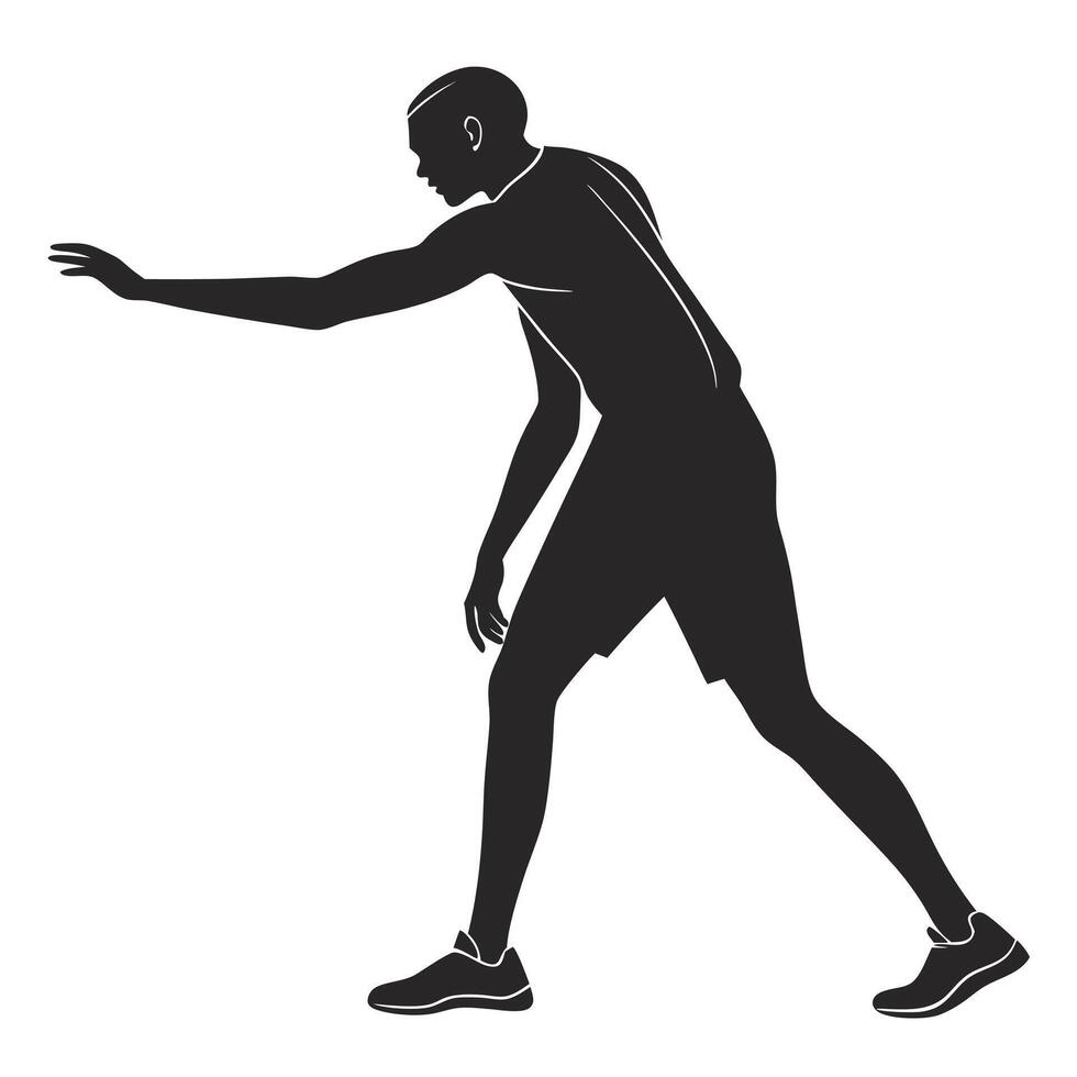 Basketball Player Silhouette Illustration Art vector