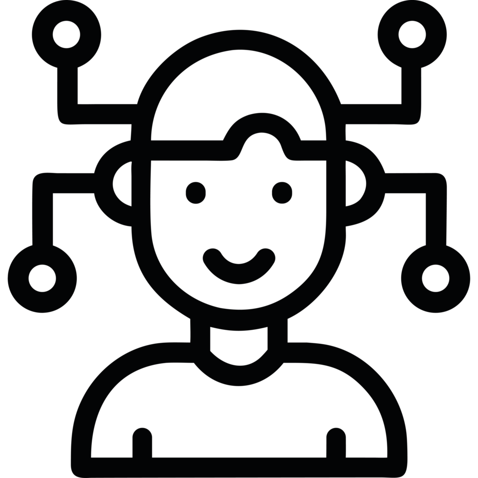 AI enhanced human icon png