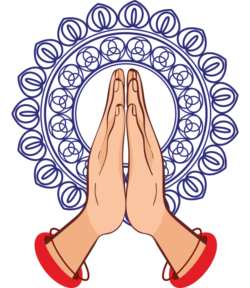 hands making namaste greeting png