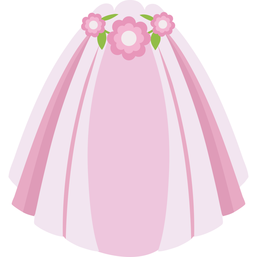 Wedding Veil Pink Luxury Floral png
